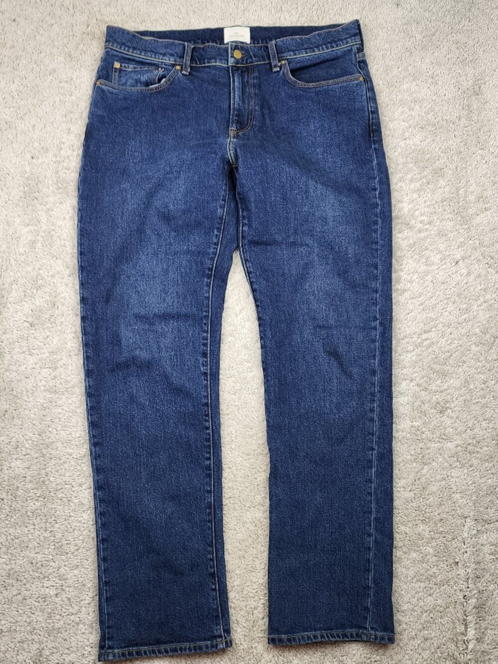Sid Mashburn Jeans Mens 36x32 Straight Leg Dark Wash Blue Denim Made In USA EUC